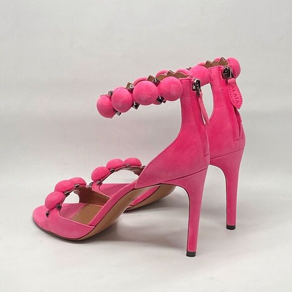 Alaia Bombe 90 Ankle-Strap Studded Suede Leather Sandals size 38.5 - Picture 11 of 16